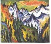 Ernst Ludwig Kirchner mountain top oil on canvas